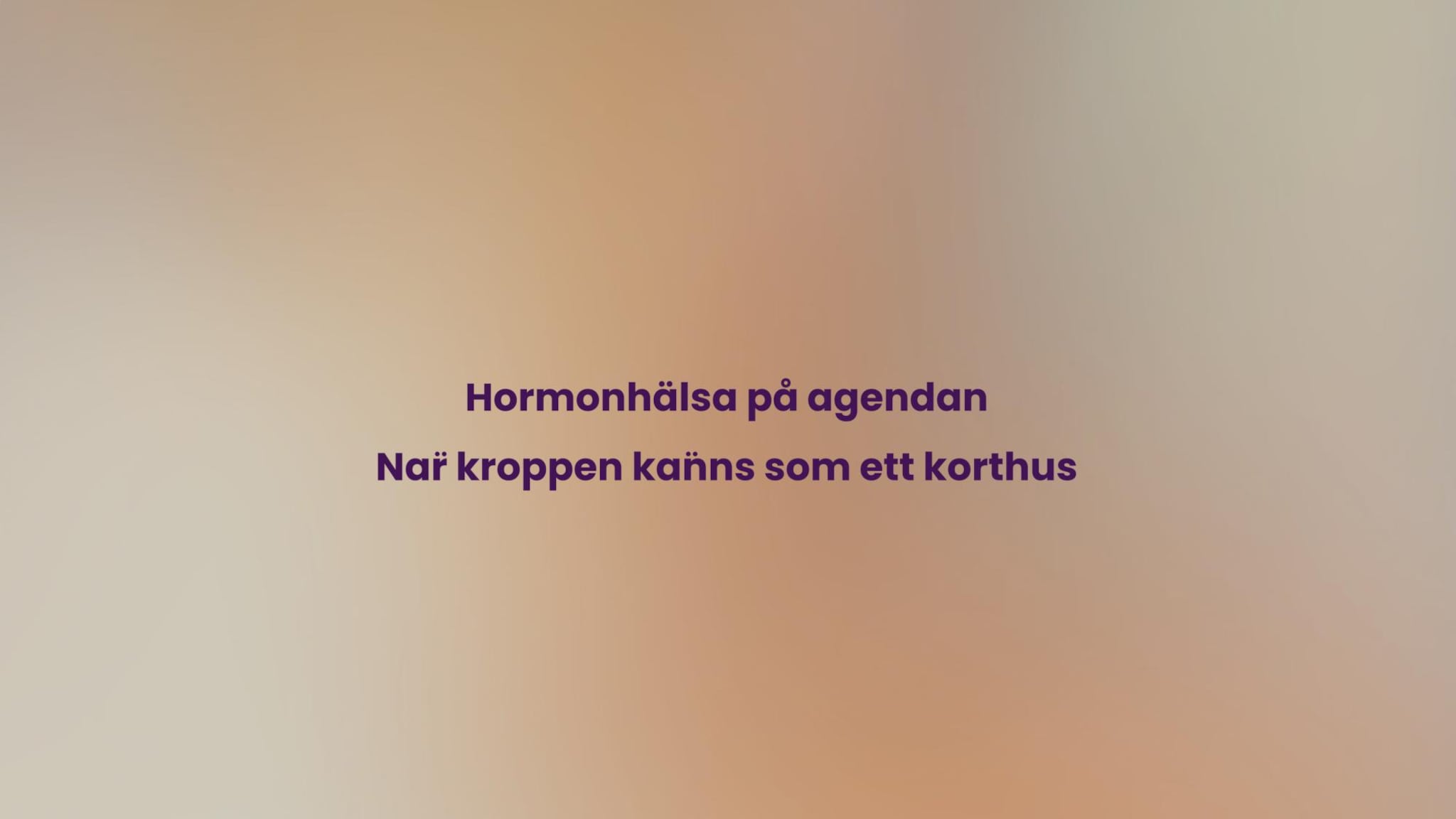 När kroppen känns som ett korthus När kroppen känns som ett korthus